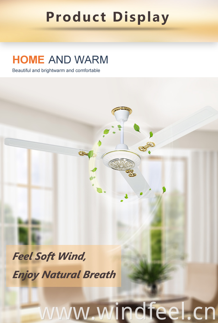 Ghana High Quality 56 Inch Aluminum Blades Ceiling Fan with 100% Full Copper Motor